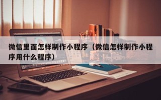 德州微信里面怎样制作小程序（微信怎样制作小程序用什么程序）